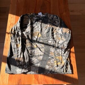 Skyline Men's Green Camo Long Sleeve Shirt Size XL